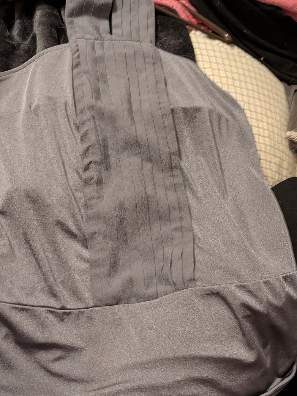 The Limited Gray Pleated Front Women's Blouse